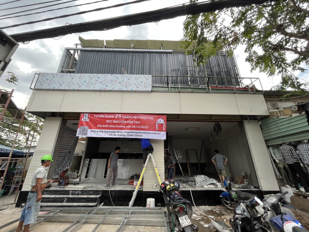 Quá trình thi công kfc nguyễn văn tạo bởi Kiến Thạch